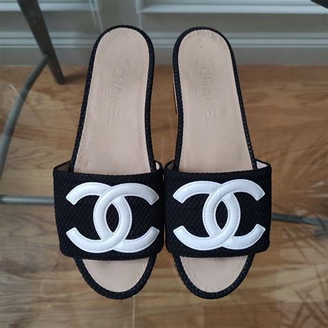 women chanel slides sandals cheap